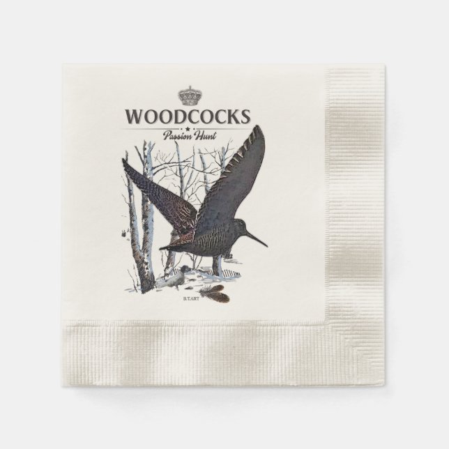 Woodcocks - Passion Hunt Napkins (Front)