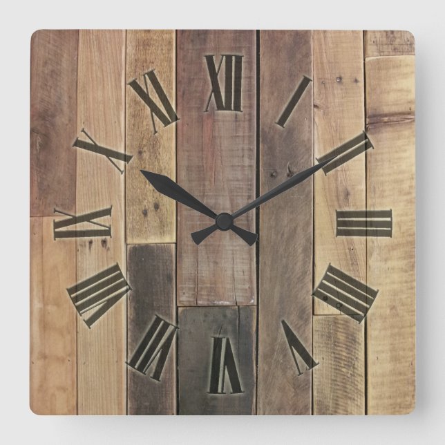 Woodcraft Square Wall Clock (Front)