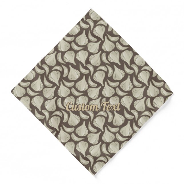 Woodcut Carlic Icon Pattern Bandana (Front)