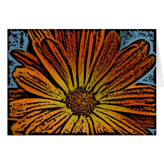 Woodcut Daisy Cards (Front Horizontal)