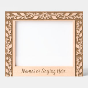 Woodcut Floral Engraved Frames