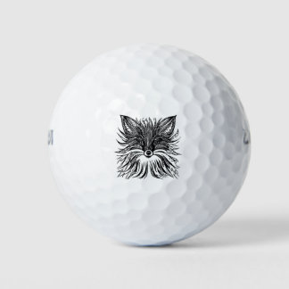 Woodcut Fox Golf Balls