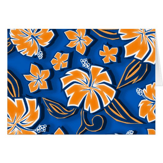 Woodcut Hibiscus Hawaiian (Front Horizontal)