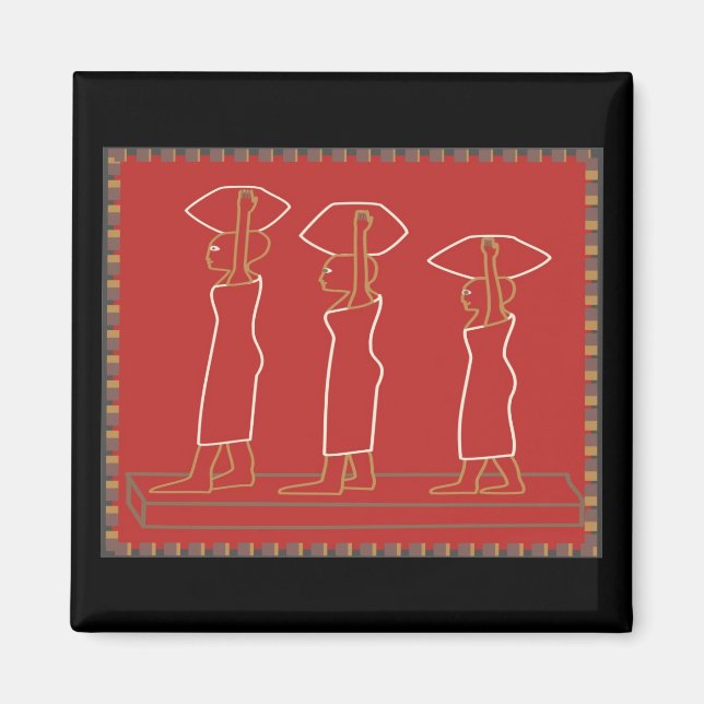 woodcut print #3 magnet (Front)