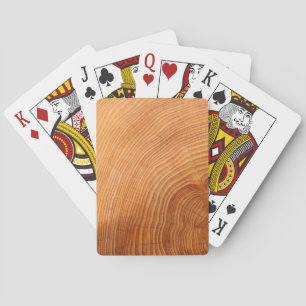 WOODCUT TIMBER PATTERN POKER CARDS