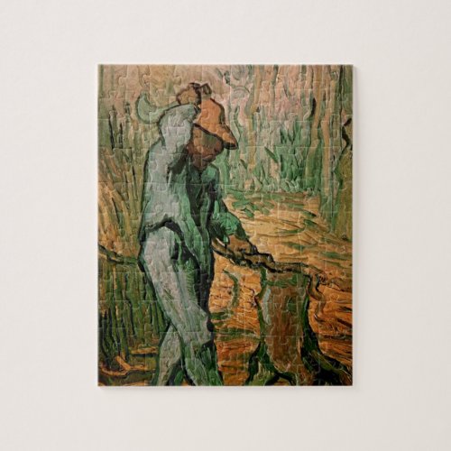 Woodcutter after Millet by Vincent van Gogh Jigsaw Puzzle