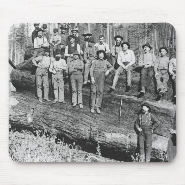 Woodcutters in California, 1891 Mouse Pad (Front)
