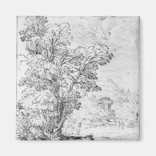 Wooded landscape magnet