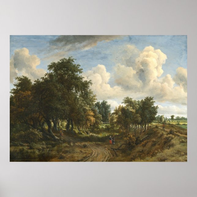 Wooded Landscape, Meindert Hobbema Fine Art Poster (Front)