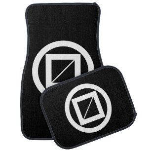 Wooded measure in circle car mat