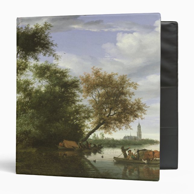 Wooded river landscape 3 ring binder (Front/Inside)