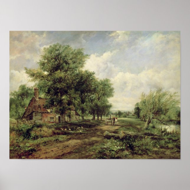 Wooded river landscape poster (Front)