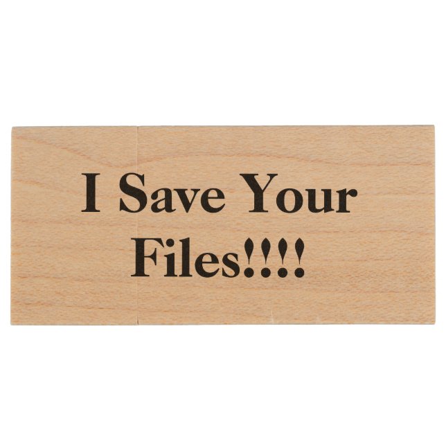 Wooden 8 GB USB Flash Drive ! (Back)