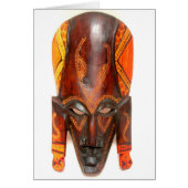 wooden african mask card (Front)
