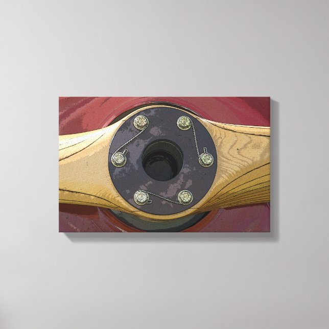 Wooden Airplane Propeller Canvas Print (Front)