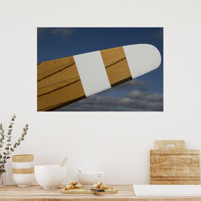 Wooden Airplane Propeller Poster (Kitchen)