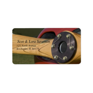 Wooden Airplane Propeller Return Address Labels