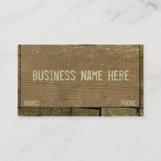 Customizable Antique Weathered Wood Business Card Templates
