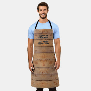 "Wooden" Apron w/out your Text