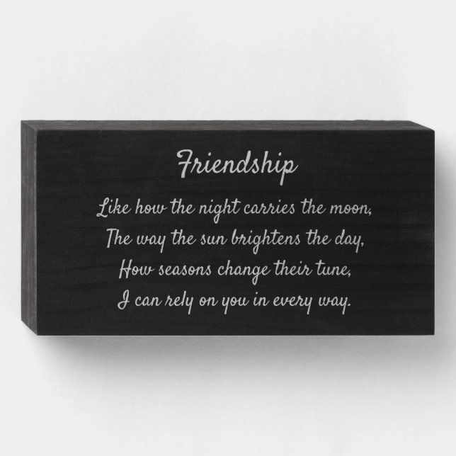 Wooden Art Box “Friendship” (Front Horizontal)