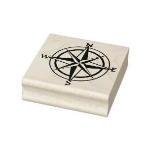 Wooden Art Stamp - Nautical Compass