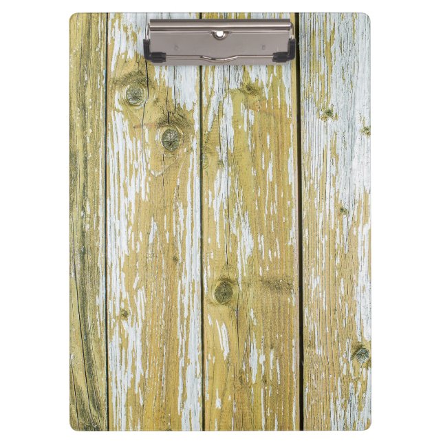 Wooden Background Modern Elegant Clipboard (Front)