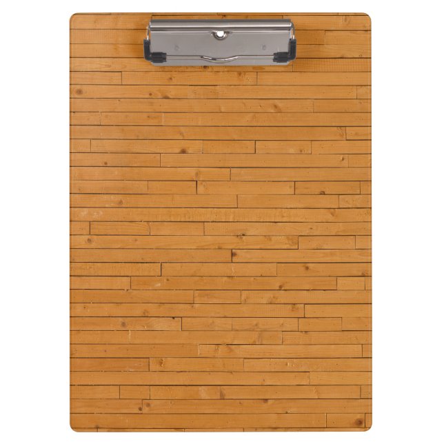 Wooden Background Modern Elegant Clipboard (Front)