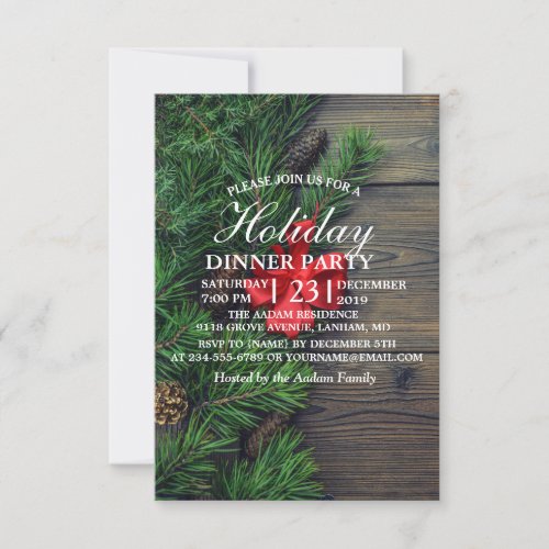 wooden background with christmas invitation