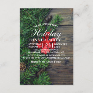 wooden background with christmas theme invitation