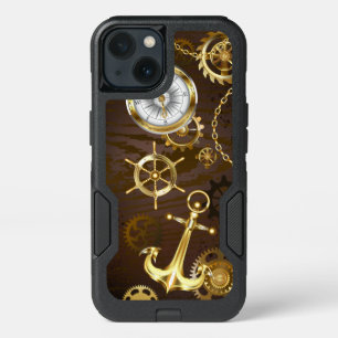 Wooden Background with Mechanical Seahorse iPhone 13 Case