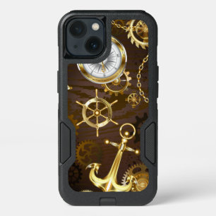 Wooden Background with Mechanical Seahorse iPhone 13 Case
