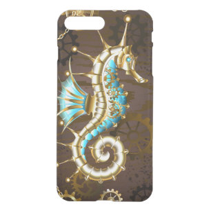 Wooden Background with Mechanical Seahorse iPhone 8 Plus/7 Plus Case