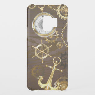 Wooden Background with Mechanical Seahorse Uncommon Samsung Galaxy S9 Case