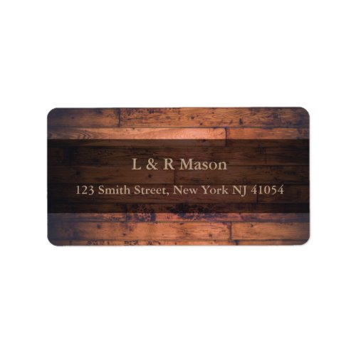 Wooden Banner Address Label