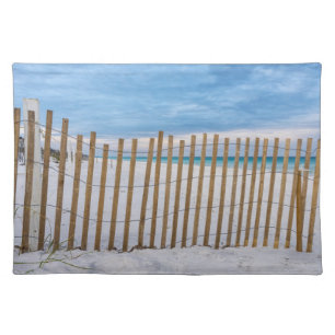 Wooden Beach Fence Sunrise Destin Cloth Placemat