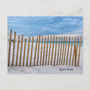 Wooden Beach Fence Sunrise Destin Postcard