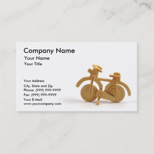 Wooden bicycle business card templates
