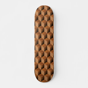 Wooden Block Pattern Skateboard Deck