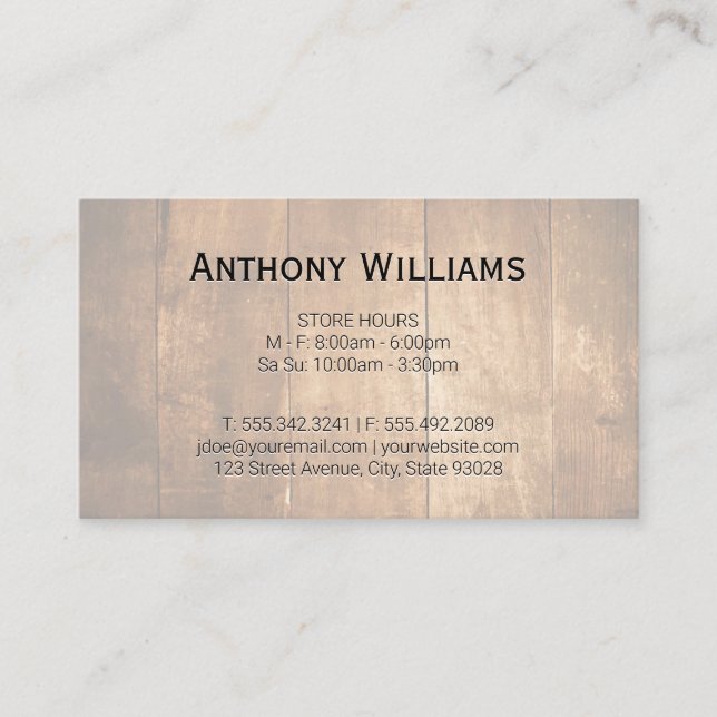 Wooden Boards Business Card (Front)