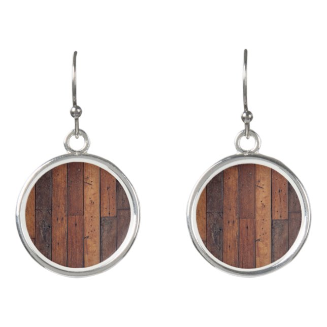 wooden boards earrings (Front)