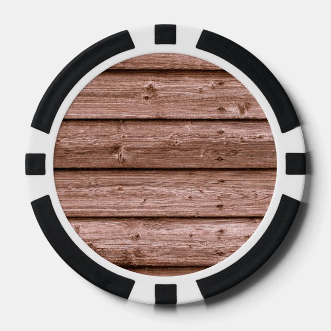 Wooden Boards Poker Chips (Front)