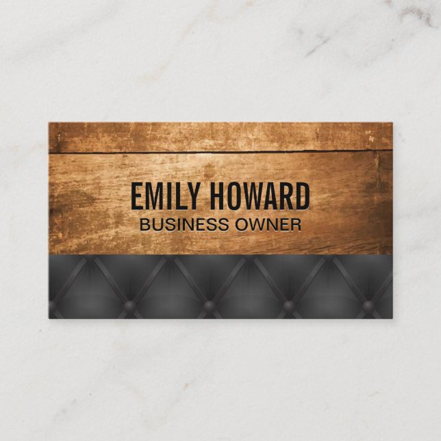 Wooden Boards | Upholstery Padding Business Card (Front)