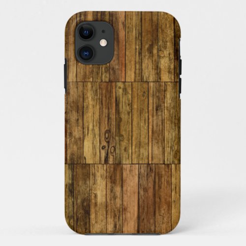 Wooden Boards Wood Panel Effect iPhone 11 Case
