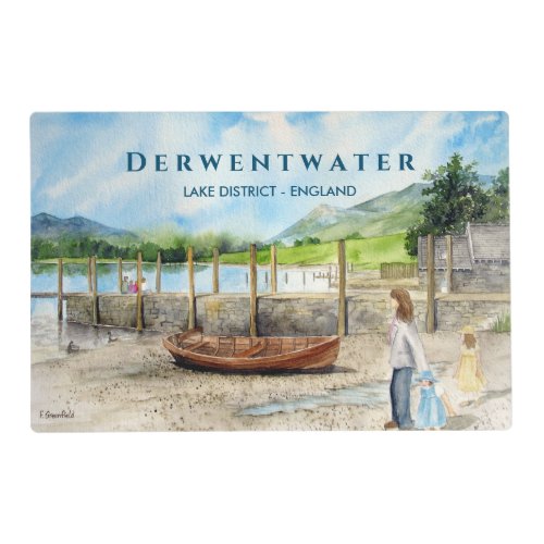 Wooden Boat on Derwentwater Lake District Cumbria Placemat