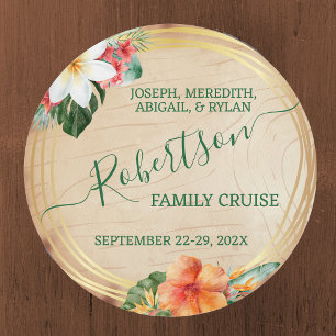 Wooden Botanical Watercolor Family Cruise Decor Car Magnet