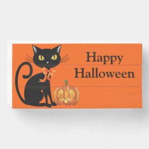 Wooden Box Art-Halloween Cat