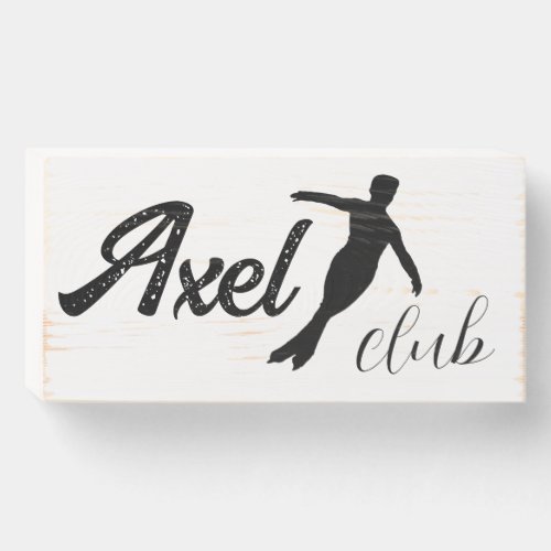Wooden box Axel club with men silhouette 