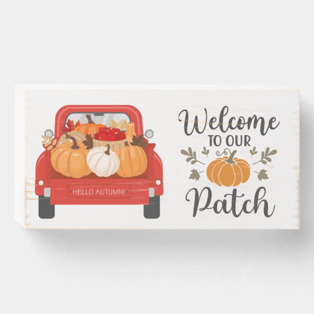 Wooden Box Sign Our Patch (Front Horizontal)