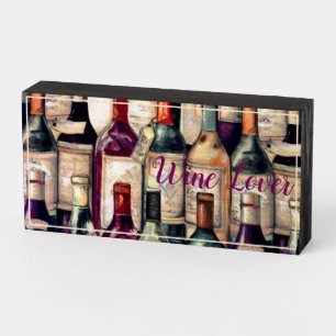 Wooden Box Sign-Wine Lover