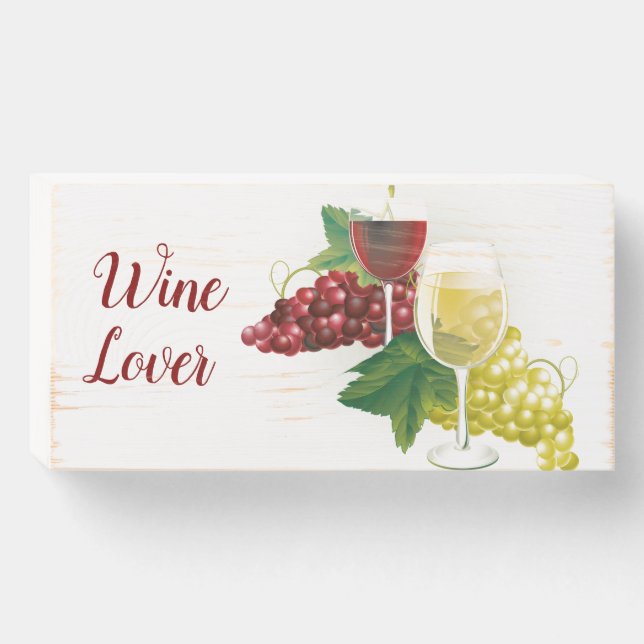Wooden Box Sign-Wine Lover (Front Horizontal)